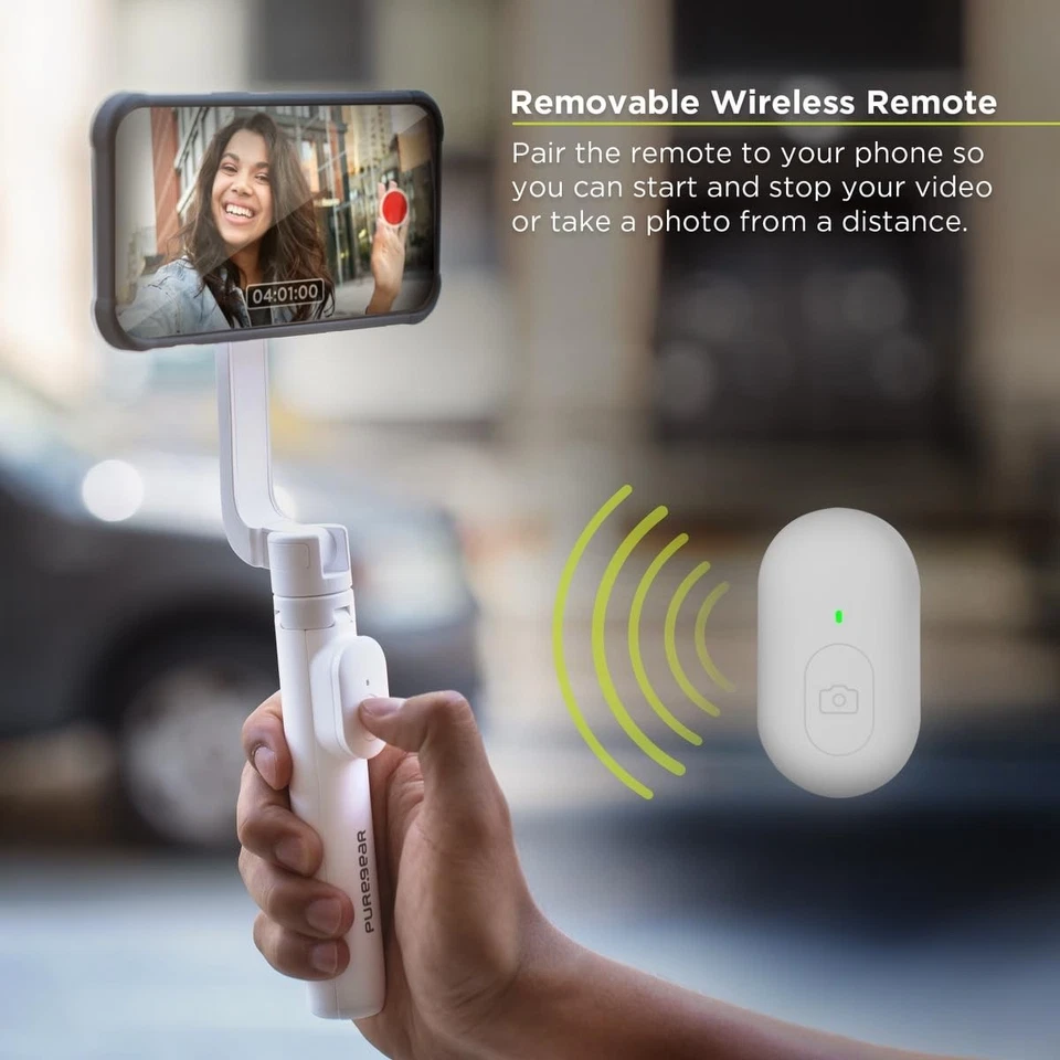 Suporte magnético para tripé selfie stick com controle remoto sem fio, compatível com MagS... - Imagem 3 de 4