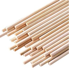 HOPELF 25PCS Wooden Dowel Rods - 1/4 X 12 Inch Bamboo Sticks - for Crafts, Cake