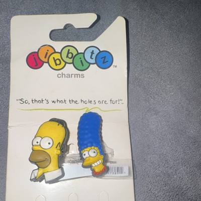 Jibbitz The Simpsons Homer & Marge Shoe Charm Set of 2 Multicolor Plastic