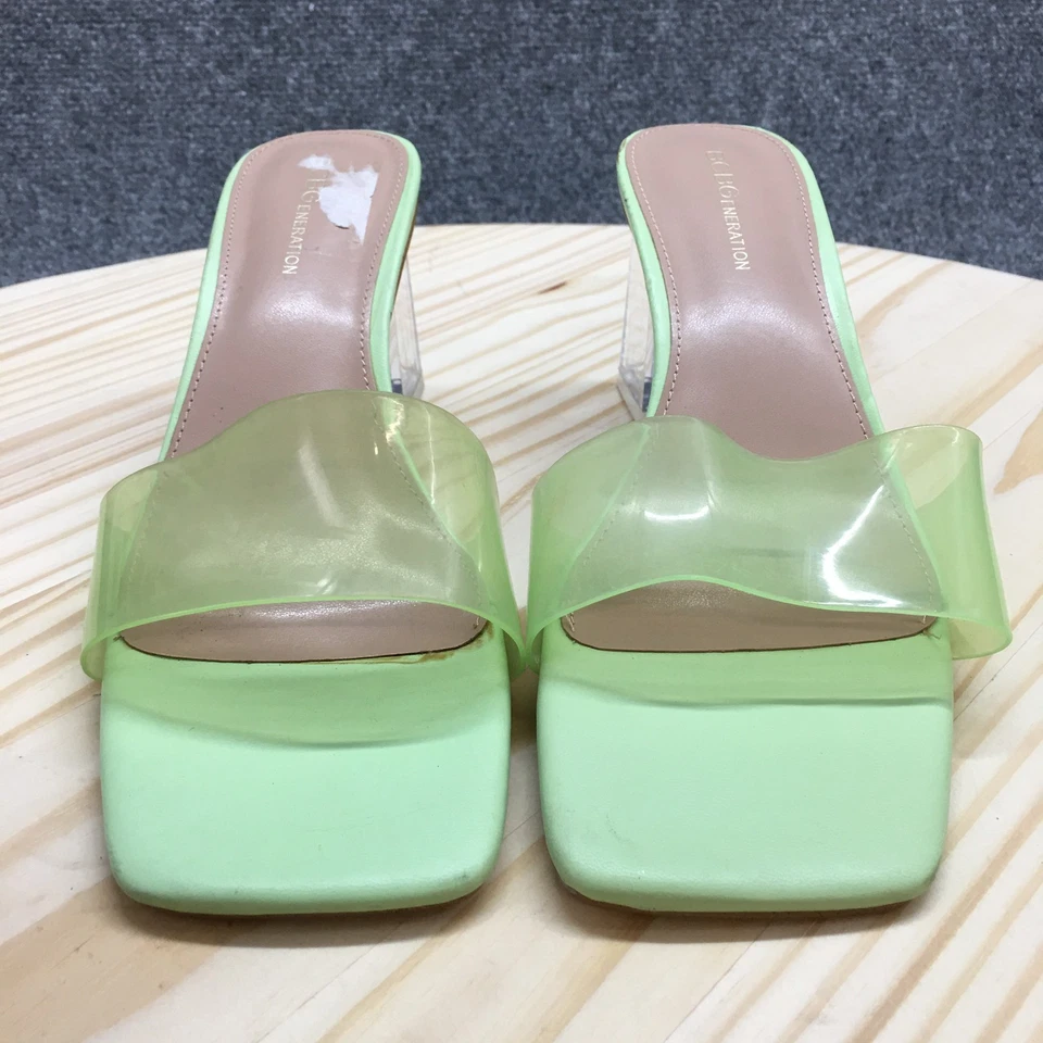 Salto BCB Generation Feminino 8,5 M Luckee Mule Verde Biqueira Aberta Bloco Casual NOVO - Imagem 4 de 4