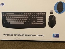 Wireless keyboard and mouse combo rechargeable