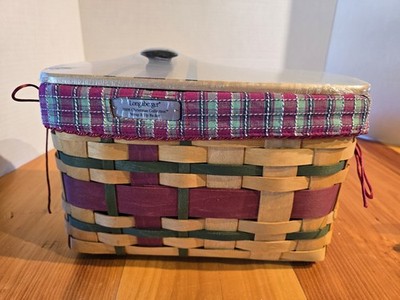 Longaberger 2008 Christmas  ''Wrap It Up'' Basket w/Liner and Plastic Protector 