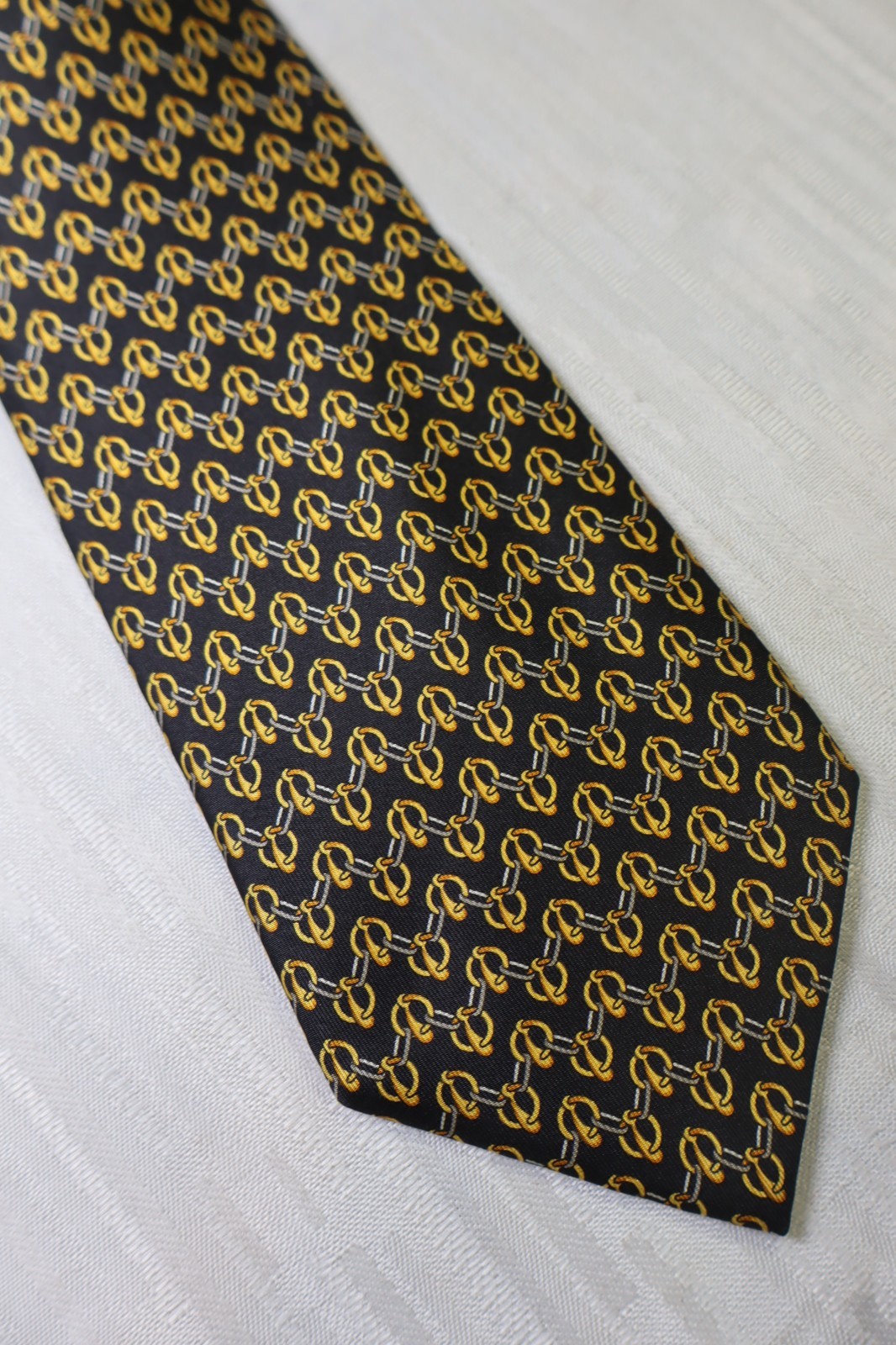 Fendi Roma 100% Silk Tie Cravatta Necktie Made In Italy Vintage Classic thumbnail 2