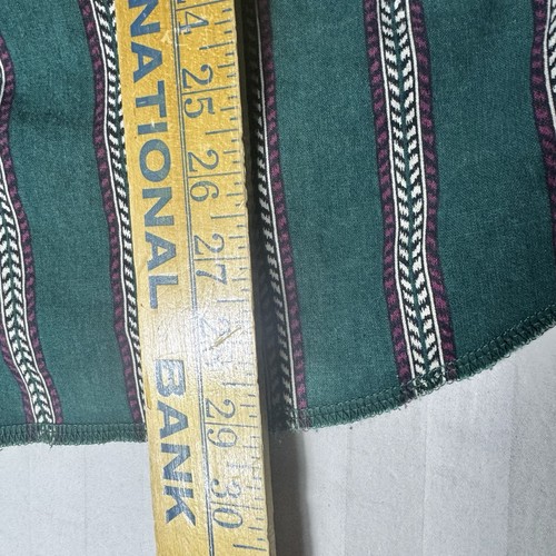 Camisa vaquera de colección Wrangler azteca occidental para hombre mediana a rayas botones cuello banda - Imagen 15 de 16