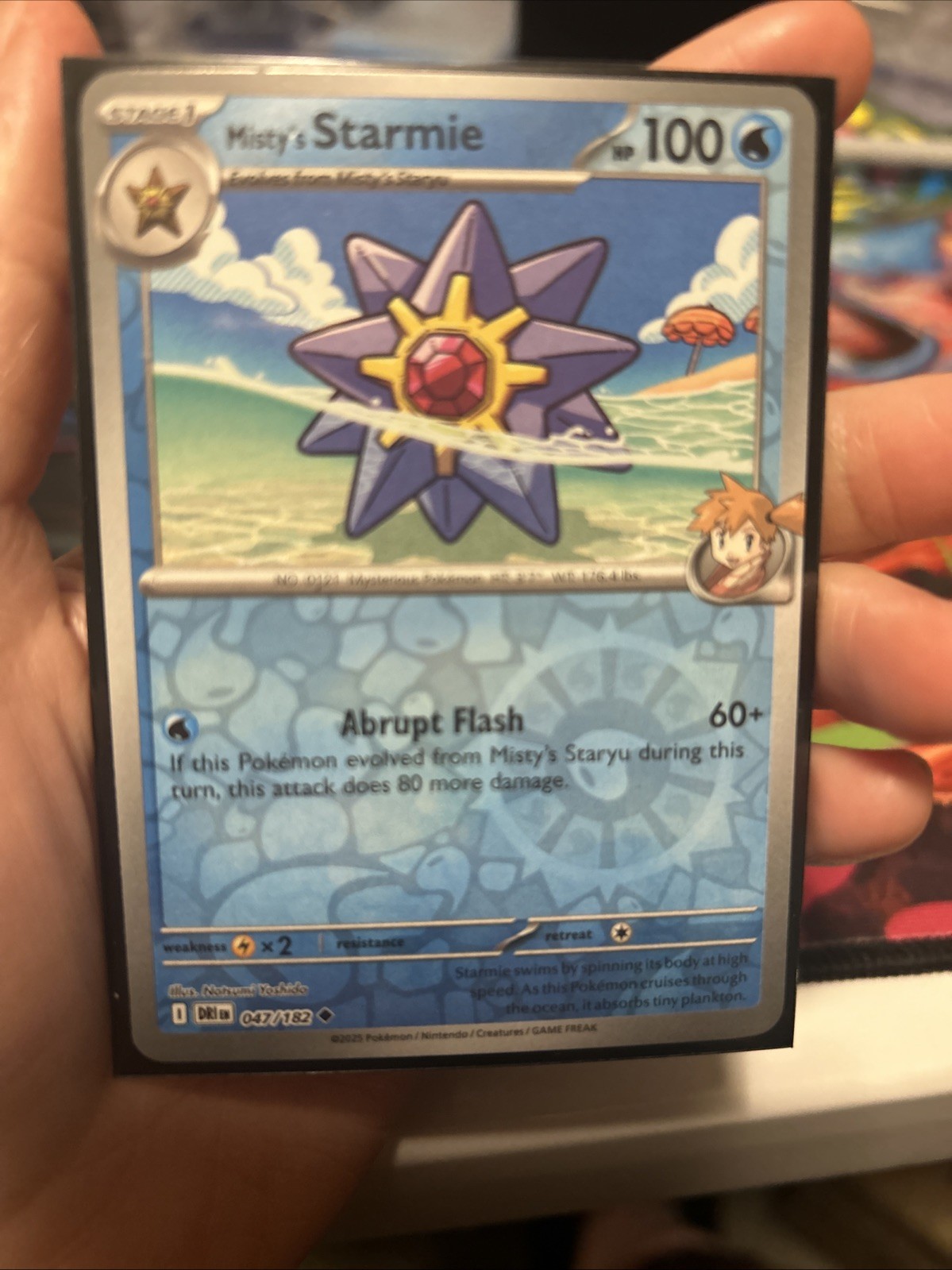 Misty's Starmie Reverse Holo Card 047/182 Sv10: Destined Rivals NM
