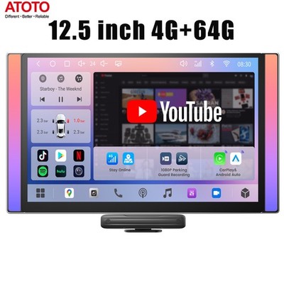 1920*1200 QLED Screen Agentic AI 12.5'' Android 13 Car Stereo GPS 8 Core 4G+64G