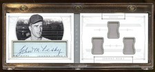 JOHNNY PESKY NATIONAL TREASURES AUTO /10 BOOKLET LEGEND TRIPLE JERSEY AUTOGRAPH