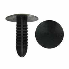 100 Pcs 5mm x 5mm Black Plastic Car Rivet Fastener Fender Bumper Push Type Clips