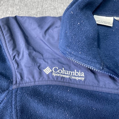 Vintage Columbia Fleece Jacket Titanium Women Large Blue Casual Warm Japan - Picture 2 of 10
