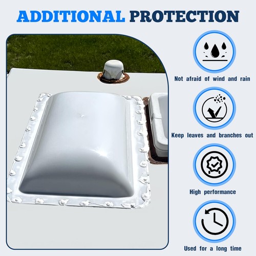 17.8" X 25.8" White RV Skylight Roof Cover For Trailer Camper Truck Exterior Top - Picture 3 of 18