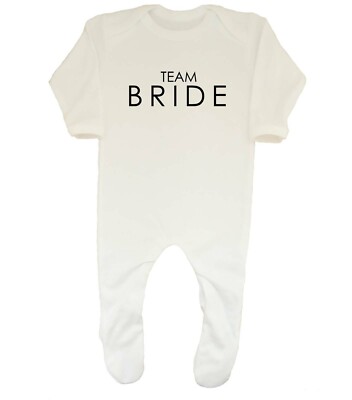 Team Braut Junggesellinnenabschied Baby mitwachsender Schlafanzug Jungen Mädchen Geschenk