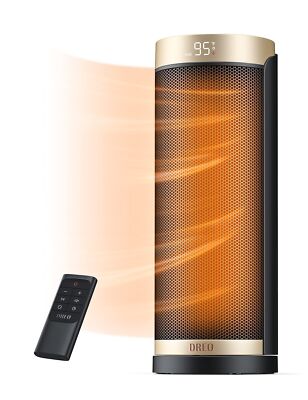 Dreo Space Heater, 1500W PTC Ceramic Heaters for Indoor Use with Remote, 70°