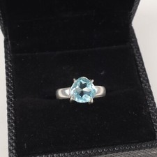 Blue Topaz Gemstone 925 Sterling Silver Ring Handmade Jewelry Ring Gift For