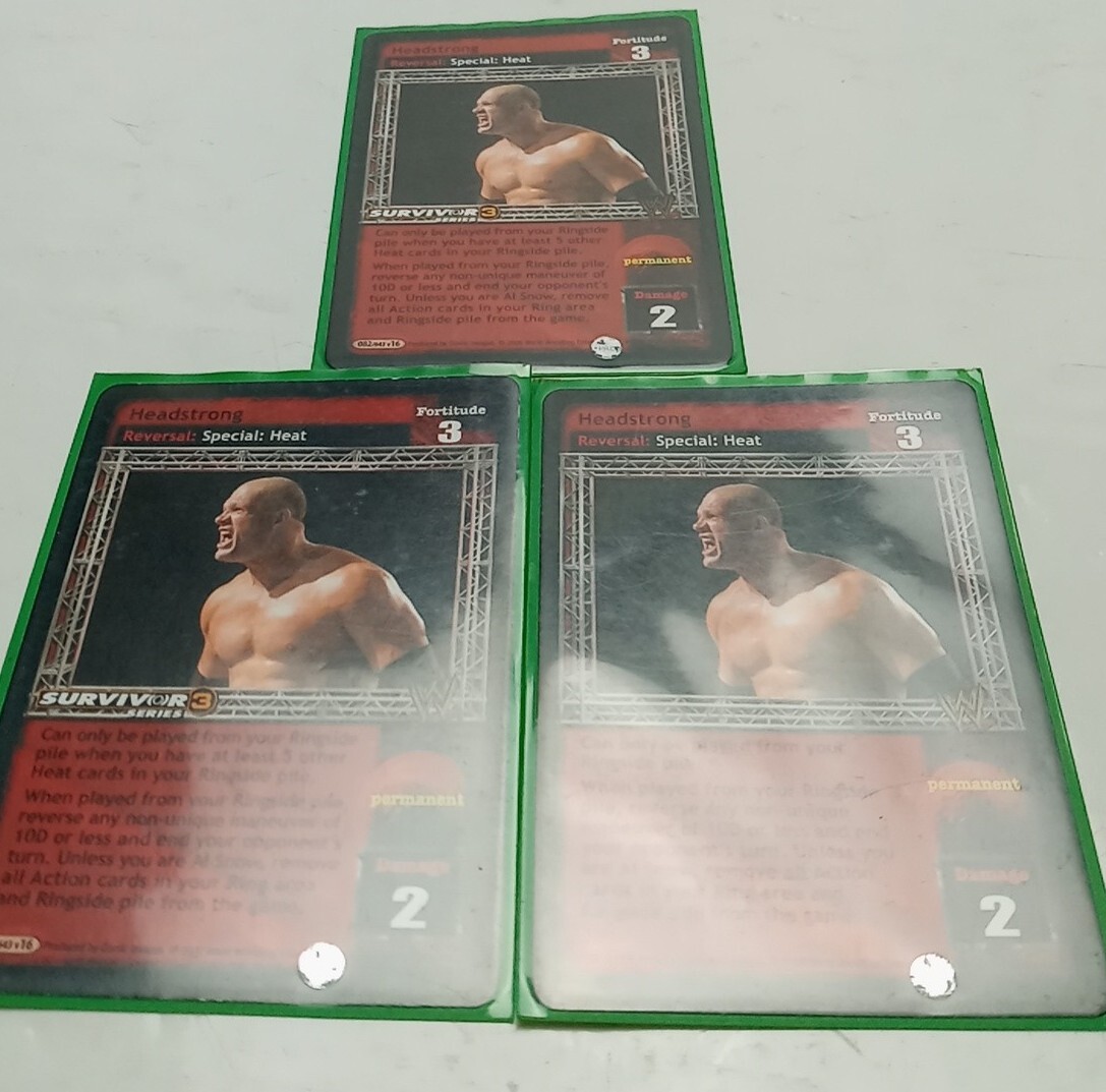 WWE RAW DEAL CCG Headstrong Heat Reversal x3 Playset HTF See Pics NM/LP eBay