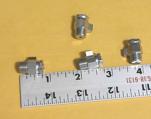 4 Heizkörper Messing vernickelt schlüsselbetrieben Entlüftung Münzventile 1/8" HVAC - Bild 2 von 7