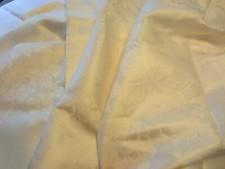 4 yds Ivory Damask Brocade Fabric 72  wide