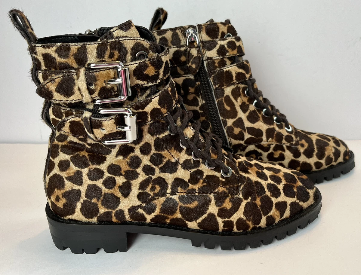 Rebecca Minkoff Jaiden Calf Leopard Animal Print Boots Size 6.5M New W out Box