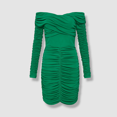 rebecca vallance green dress $526 Women's Ruched Off-Shoulder Edie Mini Size 10 The circular midi skirt