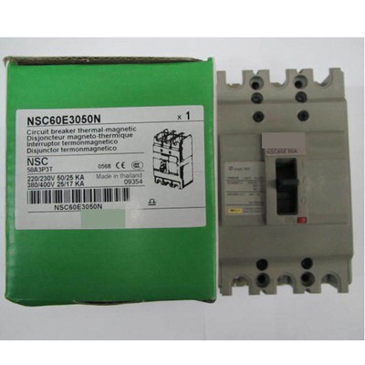 one New Schneider Plastic circuit breaker NSC60E3050N 3P 50A Fast Ship