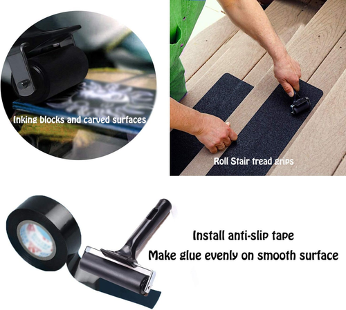 4PCS Rubber Roller Brayer, 3 Sizes Glue Roller for Paint Block Stamping, Print - 第 4/6 張圖片