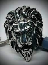 Stainless Steel Men s Lion Head Ring Size 11. Awesome Details. Heavy