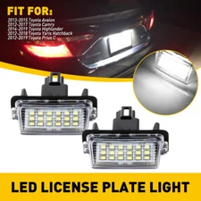 2X Rear LED License Plate Light For Toyota Camry Yaris Highlander Avalon Prius