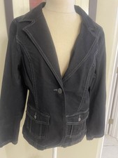 Nwot Motto Your Style Mantra Women's Black Denim Jean Jacket Sz Med