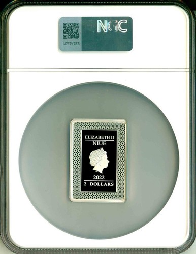 2022 Niue $2 Tarot Cards Strength Colorized NGC PF70 Ultra Cameo Box & COA OGP - Picture 2 of 8