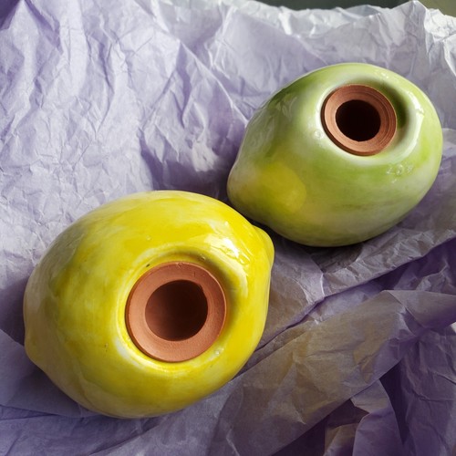 Shaker sale e pepe limone e lime ceramica giallo e verde - Foto 4 di 9