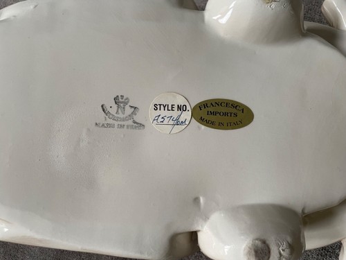 VINTAGE CAPODIMONTE PORCELAIN SPORTS CAR AUTO ROADSTER EVC — free ship - Picture 8 of 9