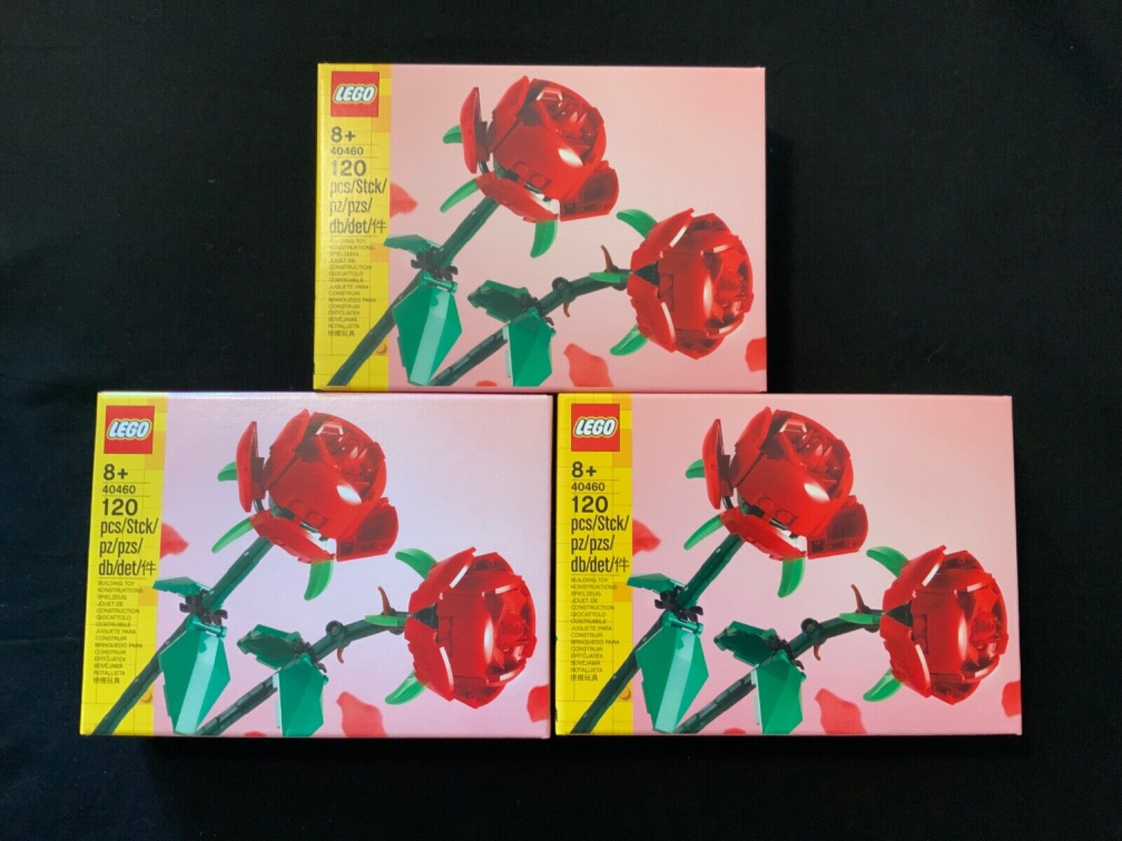 🌹Lot of 3 Brand New Lego Botanical: Roses 40460 HALF DOZEN Mothers