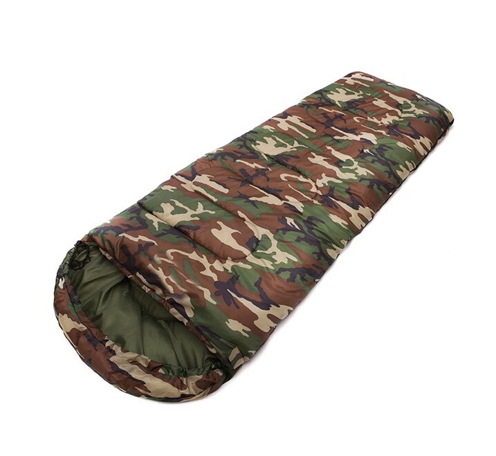 Sacco a Pelo In Poliestere Imbottito 190x75cm Campeggio Escursioni Militare reb