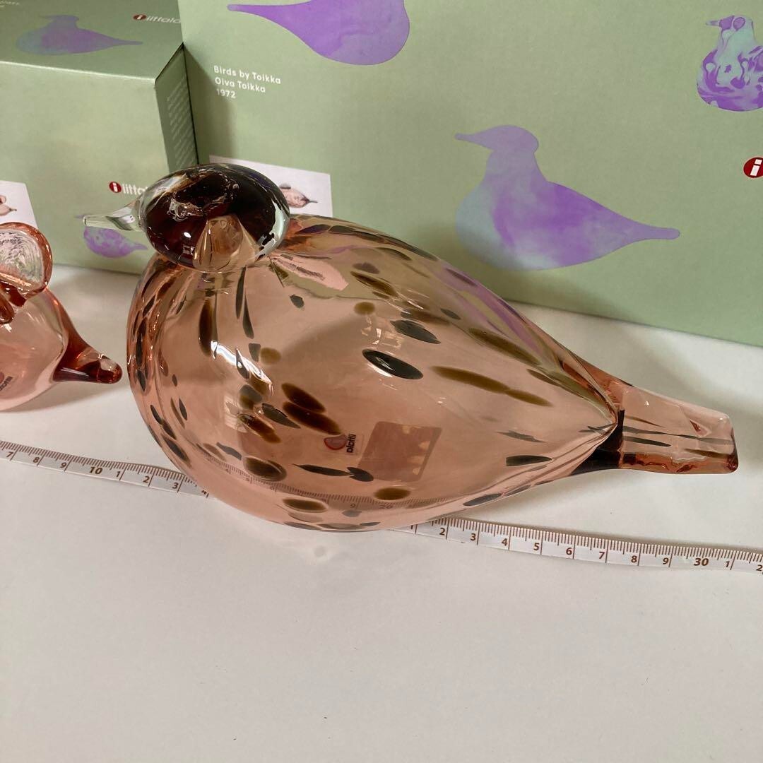 工芸品  bird oiva toikka mother and baby iittala Toikka Mother and Baby - Retired Toikka Birds by