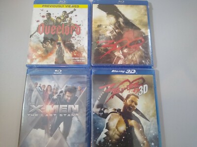 Set Of 4 Blu-Ray Disc X-Men The Last Stand,300, 300 Rise Of The Empire...