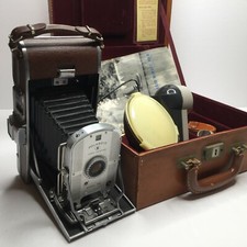 Vintage Polaroid Land Camera Model 95A Folding Camera Case Lenses Accessories