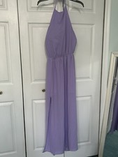 Show Me Your Mumu Women's Heather Halter Dress Lavender Lilac Bridesmaid  Size M