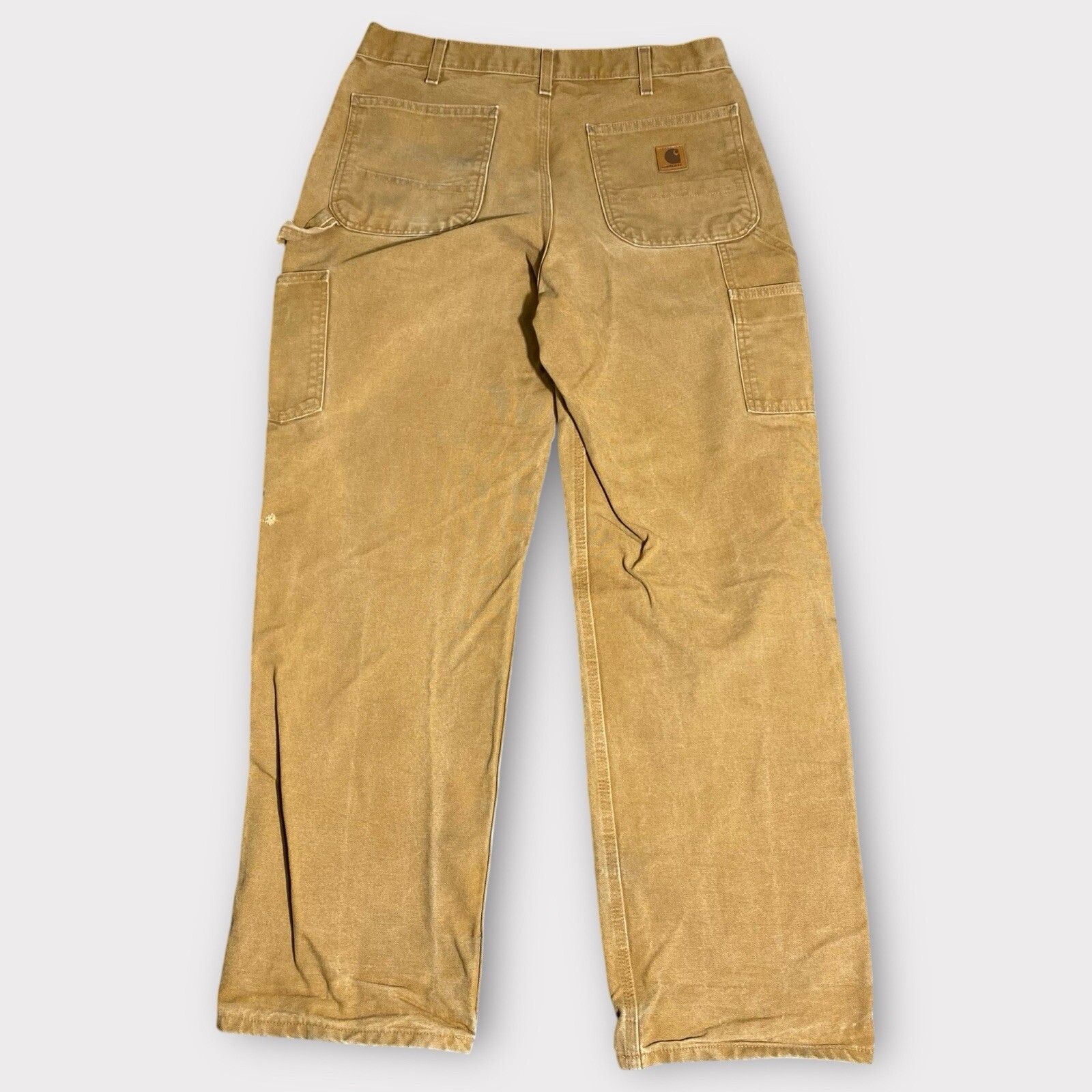 Vintage Carhartt Canvas Pants Men 33x32 Brown B11 BRN Loose Original Carpenter