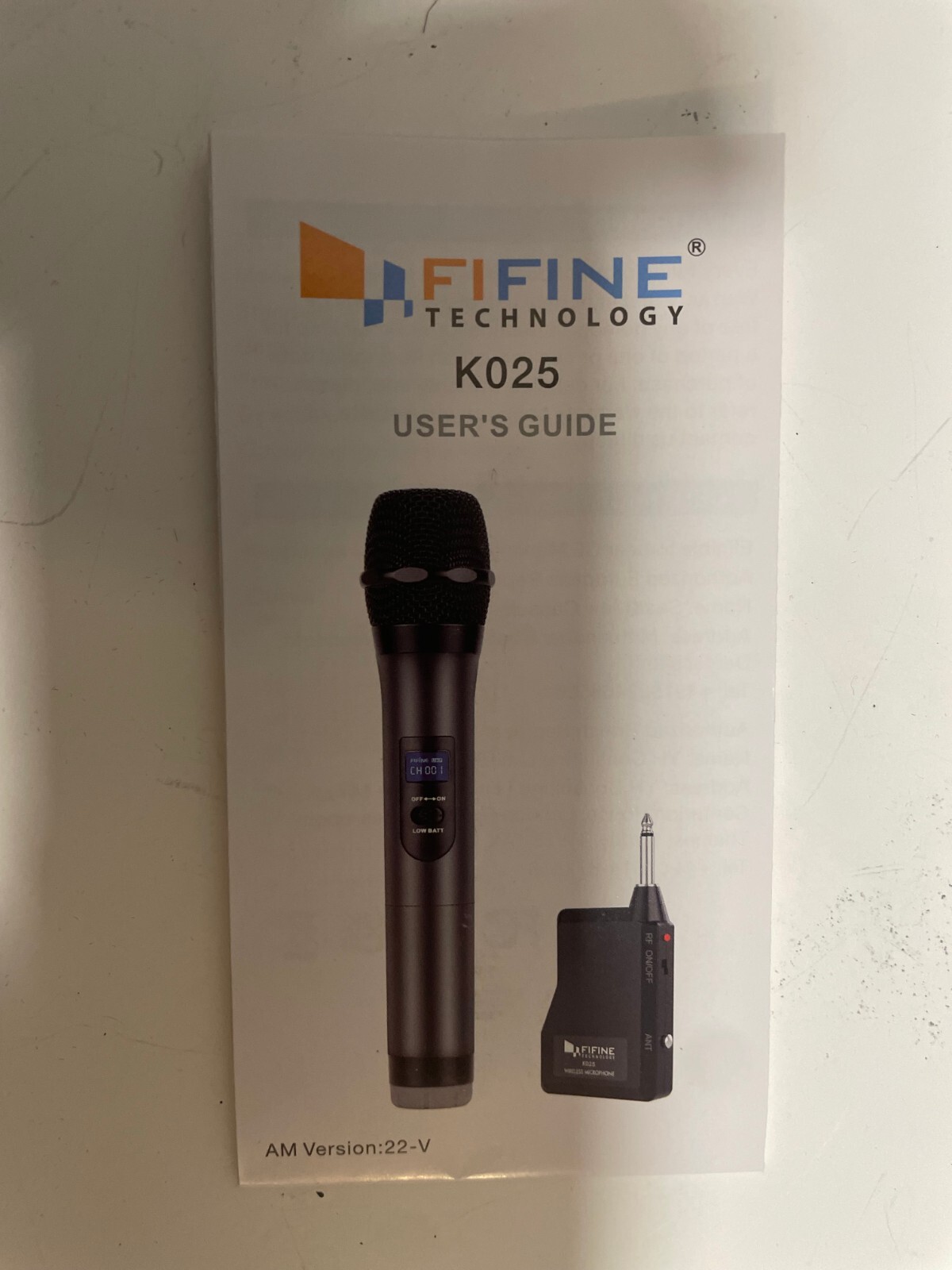FIFINE Technology Wireless Microphone K025 Handheld Dynamic Mic System