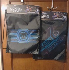 Marvel Pantera Negra Wakanda Mochila con Cordón Saco Cinch Gimnasio Bolsa de Deportes Lote 2