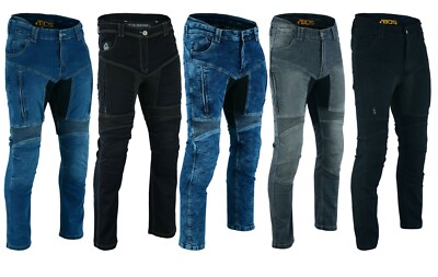 Herren Damen Motorrad Aramid Jeans Mit Protektoren Denim Biker eng geschnitten