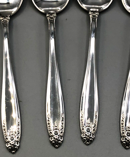 Prelude by International Sterling Silver set of 4 Demitasse Spoons 4.25" - Picture 3 of 3