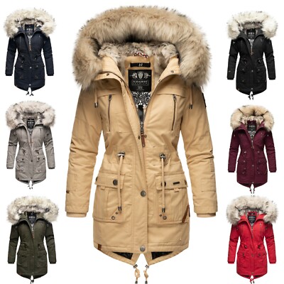 Navahoo Damen Winter Jacke Stepp Parka Mantel Winterjacke