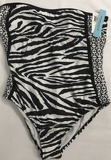 New Antonio Melani Women Swimming Suit Black Color Size S 18.99 Free Shipping