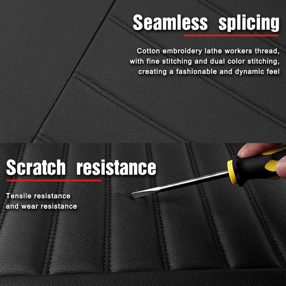 For Chevrolet Malibu Car Seat Cover Full Set Leather 5-Seat Front Rear Protector Foto 4 de 4