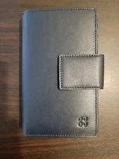 Dudu Marbella Woman's Wallet - Navy with Light Blue and Orange Accents