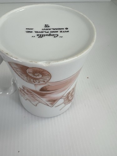 Tazze da tè caffè Fitz & Floyd Coquille conchiglie rosa 1976 Giappone vintage set di 6 - Foto 9 di 9