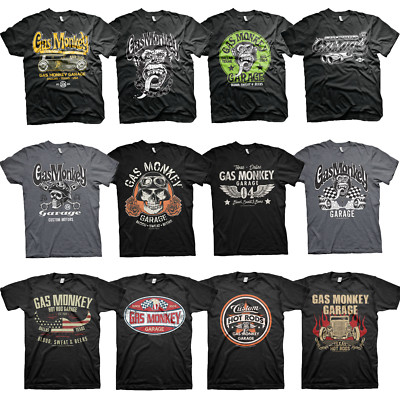 Controversieel Nauwgezet cache Official Gas Monkey Garage Licensed Fast N Loud Kustom Builds Skull Mens T- shirt | eBay