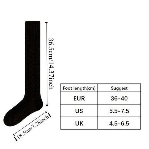 Cotton Knitted Stockings Women Warm Skinny Thigh Stocking Lolita JK - Picture 2 of 18