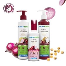 Mamaearth Anti Hair Fall Spa Onion hair Oil  Onion Shampoo  Onion conditioner