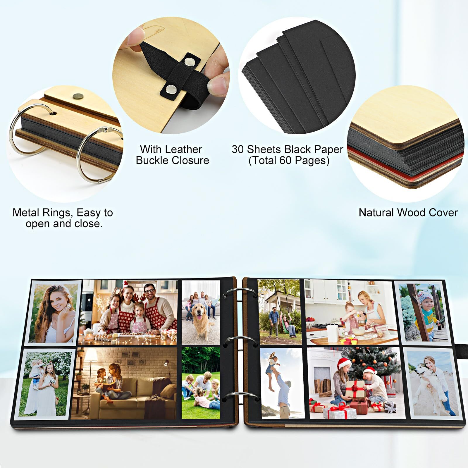 Scrapbook Couples Photo Album Love Scrapbook Memory Photo Book Family Christm...